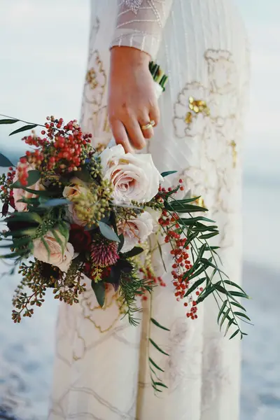 Bride Holding Flowers